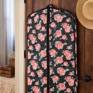 Vintage Floral Garment Bag Rose Print Travel Dress Cover Cottagecore